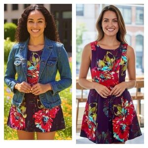 Trina Turk Colorful Floral Sleeveless Dress 10